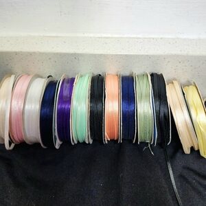 Vintage Assorted Colors Ribbons  13 Spools